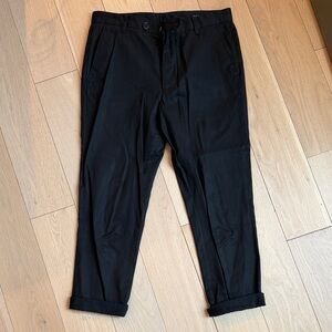All Saints Men's Black Pants cropped